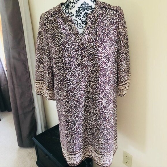 Stitch Fix Skies Are Blue Shift Dress Paisley 176 - Picture 1 of 8